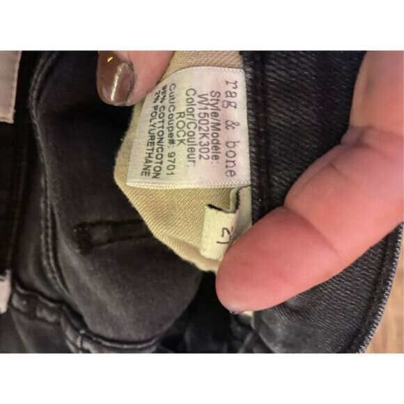 Rag  Bone Womens Denim Stretchable Skinny Jeans Black Size 27 - Picture 4 of 5